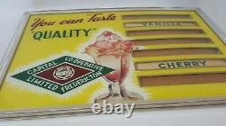 Vintage Ice Cream Flavor Store Shop Advertising Display Sign Capital Co-op Brand