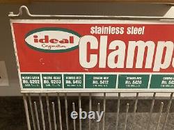 Vintage Ideal Stainless Steel Hose Clamps Metal Store Advertising Display Sign