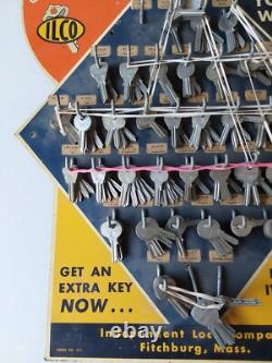 Vintage Ilco Foreign Car Keys Display Dealer Store Rack Sign