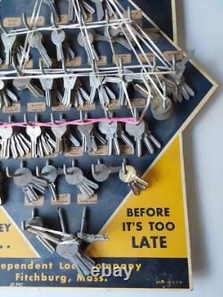 Vintage Ilco Foreign Car Keys Display Dealer Store Rack Sign