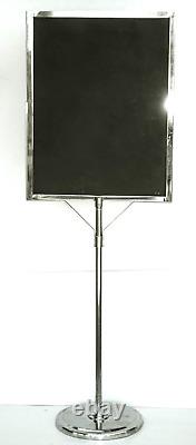 Vintage Industrial Chrome Menu Stand Sidewalk Store Display