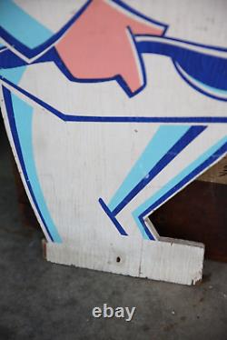 Vintage Japanese Sushi Bar Chef Hat wood sign store display hand painted man