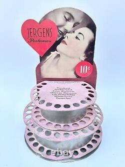 Vintage Jergens Lipstick Store Counter Display Rack Sign 10 Cent Advertising