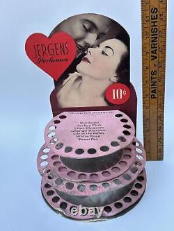 Vintage Jergens Lipstick Store Counter Display Rack Sign 10 Cent Advertising