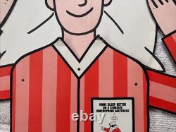 Vintage Jointed Mattress Store Display Advertisement Sign w The Little King Vintage Jointed Mattress Store Display Advertisement Sign w The Little King