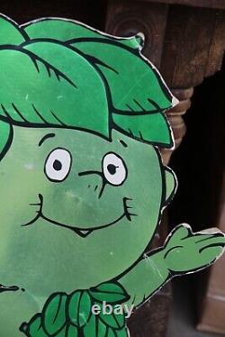 Vintage Jolly Green Giant 1985 Advertising Store Display Sign Cardboard Icon