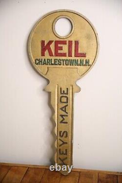 Vintage KEIL Key Sign Vintage antique USA Store Display advertising metal