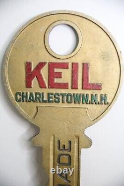 Vintage KEIL Key Sign Vintage antique USA Store Display advertising metal
