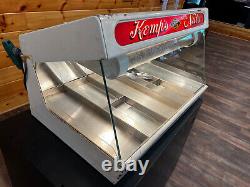Vintage KEMP'S NUTS Countertop Movie Theater Display Case, Lighted Sign, MAINE
