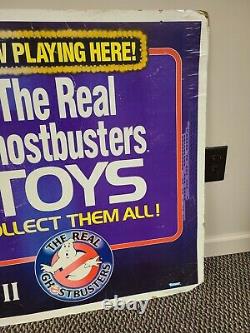 Vintage Kenner The REAL Ghostbusters 1989 Toy store hanging display sign 4 feet