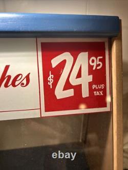 Vintage Kingston Watches Countertop Display Case Sign County Store Rare