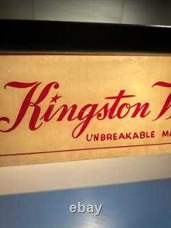Vintage Kingston Watches Countertop Display Case Sign County Store Rare