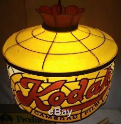 Vintage Kodak Camera Film Store PROMO Advertising Display Light Lamp Sign Works