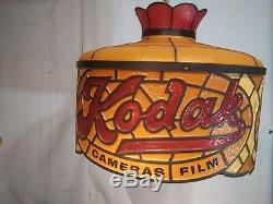 Vintage Kodak Camera Film Store PROMO Advertising Display Light Lamp Sign Works