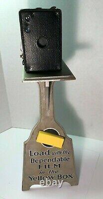 Vintage Kodak Dealer Wooden Display Film Camera Advertising Store Counter RARE