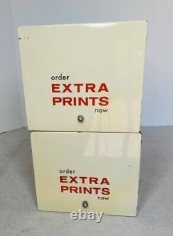 Vintage Kodak Film Metal Box Crate Photo Print Holder Yellow Steel Advertising