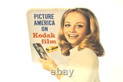 Vintage Kodak Store Display Bicycle Girl Advertising Stand Up 18 A6-892