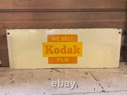 Vintage Kodak We Sell Film Metal Advertising Store Display Sign Original 60's-70