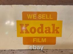 Vintage Kodak We Sell Film Metal Advertising Store Display Sign Original 60's-70