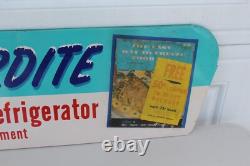 Vintage Kordite Metal Rack Topper Sign Freezer Bags Double Sided 29 x 9.25