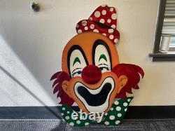 Vintage Kraft Clown Advertising Sign Store Display Circus Carnival Art