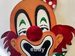 Vintage Kraft Clown Advertising Sign Store Display Circus Carnival Art