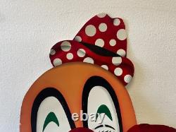 Vintage Kraft Clown Advertising Sign Store Display Circus Carnival Art
