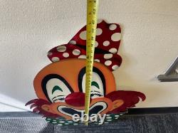 Vintage Kraft Clown Advertising Sign Store Display Circus Carnival Art