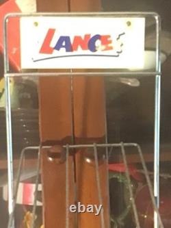 Vintage LANCE 4-TIER Wire Metal Rack Advertising Display Stand Candy Snack Nuts