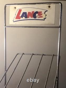 Vintage LANCE 4-TIER Wire Metal Rack Advertising Display Stand Candy Snack Nuts
