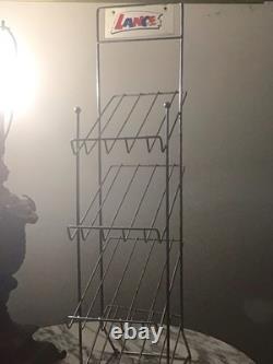 Vintage LANCE 4-TIER Wire Metal Rack Advertising Display Stand Candy Snack Nuts
