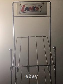 Vintage LANCE 4-TIER Wire Metal Rack Advertising Display Stand Candy Snack Nuts