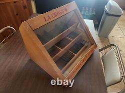 Vintage La Crosse Manicure Tools Display Cabinet