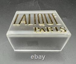 Vintage Lalique (France) LALIQUE PARIS Frosted Dealer Display Sign/Plaque