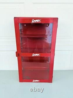 Vintage Lance Candy Glass Metal Store Display Cabinet Case Advertising Sign