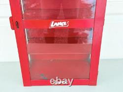 Vintage Lance Candy Glass Metal Store Display Cabinet Case Advertising Sign