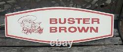 Vintage Large Buster Brown Shoes Store Display Sign Masonite
