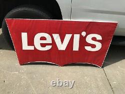Vintage Large Levi's Store Display Advertising Custom Sign Sign Size 57.5x25