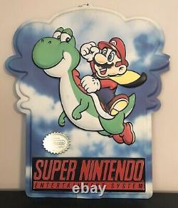 Vintage Large Store Display Sign Original Nintendo Super Mario Bros Yoshi