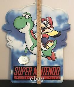 Vintage Large Store Display Sign Original Nintendo Super Mario Bros Yoshi