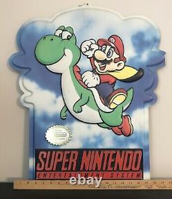 Vintage Large Store Display Sign Original Nintendo Super Mario Bros Yoshi