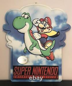 Vintage Large Store Display Sign Original Nintendo Super Mario Bros Yoshi