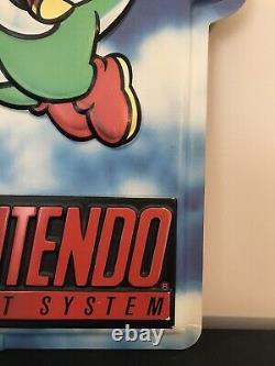 Vintage Large Store Display Sign Original Nintendo Super Mario Bros Yoshi