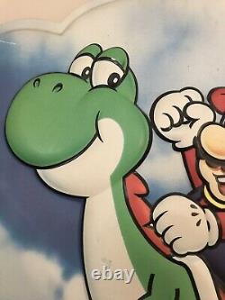 Vintage Large Store Display Sign Original Nintendo Super Mario Bros Yoshi