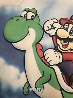 Vintage Large Store Display Sign Original Nintendo Super Mario Bros Yoshi