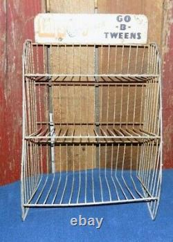 Vintage Lay's Go B Tweens Rack Store Metal Display Three Tier Sign Potato Chips