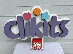 Vintage Lego Clikits Large Store Advertising Display Sign 26 Inches Htf Rare