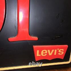 Vintage Levi's 501 Jeans Double Sided Store Display Lighted Sign