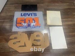 Vintage Levi's 501 Jeans store display advertising signs