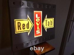 Vintage Levi's Red Tab Store Display Lighted Sign